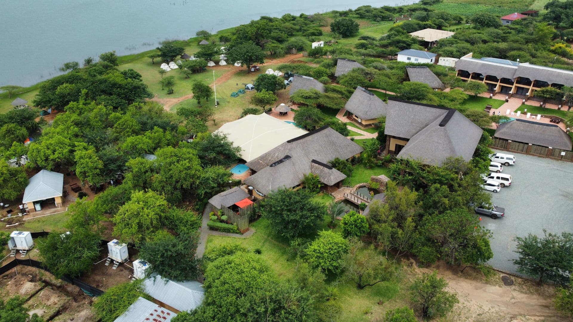 Aerial view of a conservancy in the Laikipia highlands