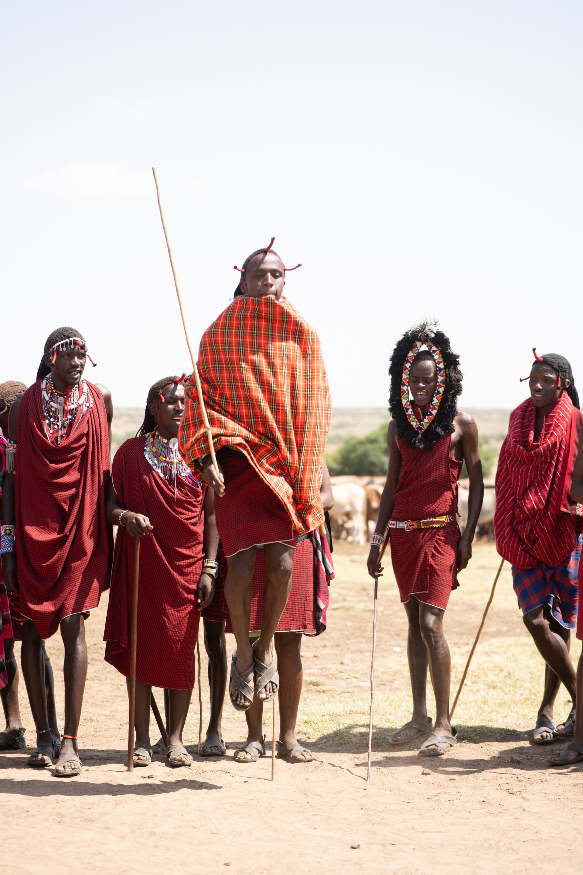 Maasai dancers at a community visit